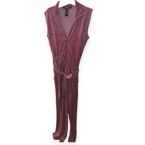 Y2k Vintage velour flared jumpsuit - Picture 1 of 4